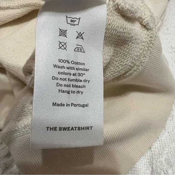 ASKET The Sweatshirt Crewneck Off White Men’s Size Large Long - Picture 10 of 14